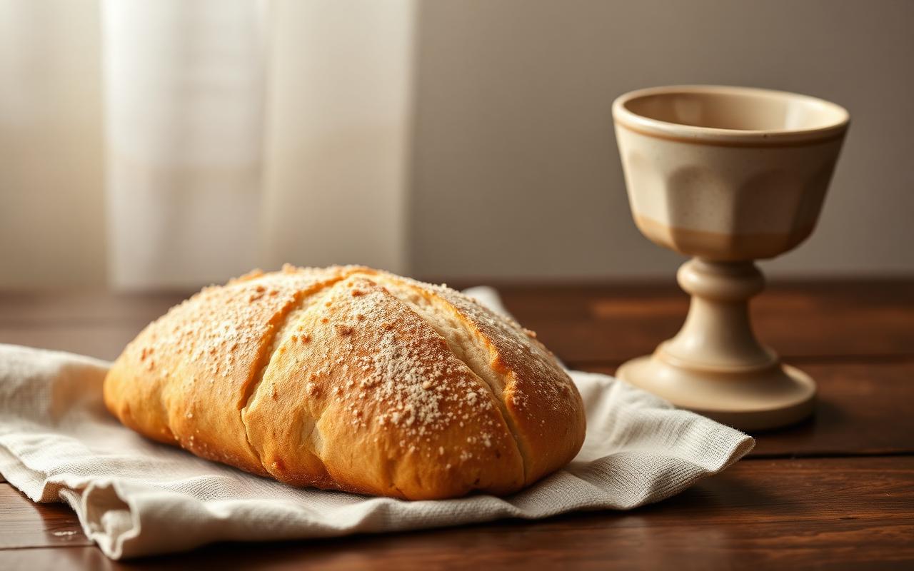 Communion bread and chalice
